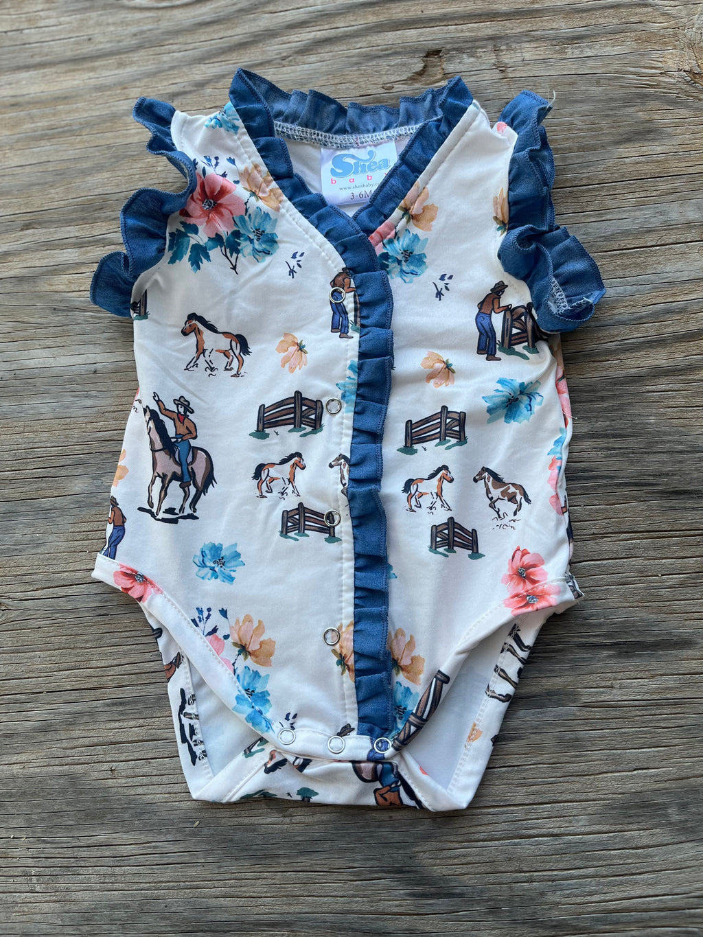 Cowkids Ranch Hand Denim Onesie