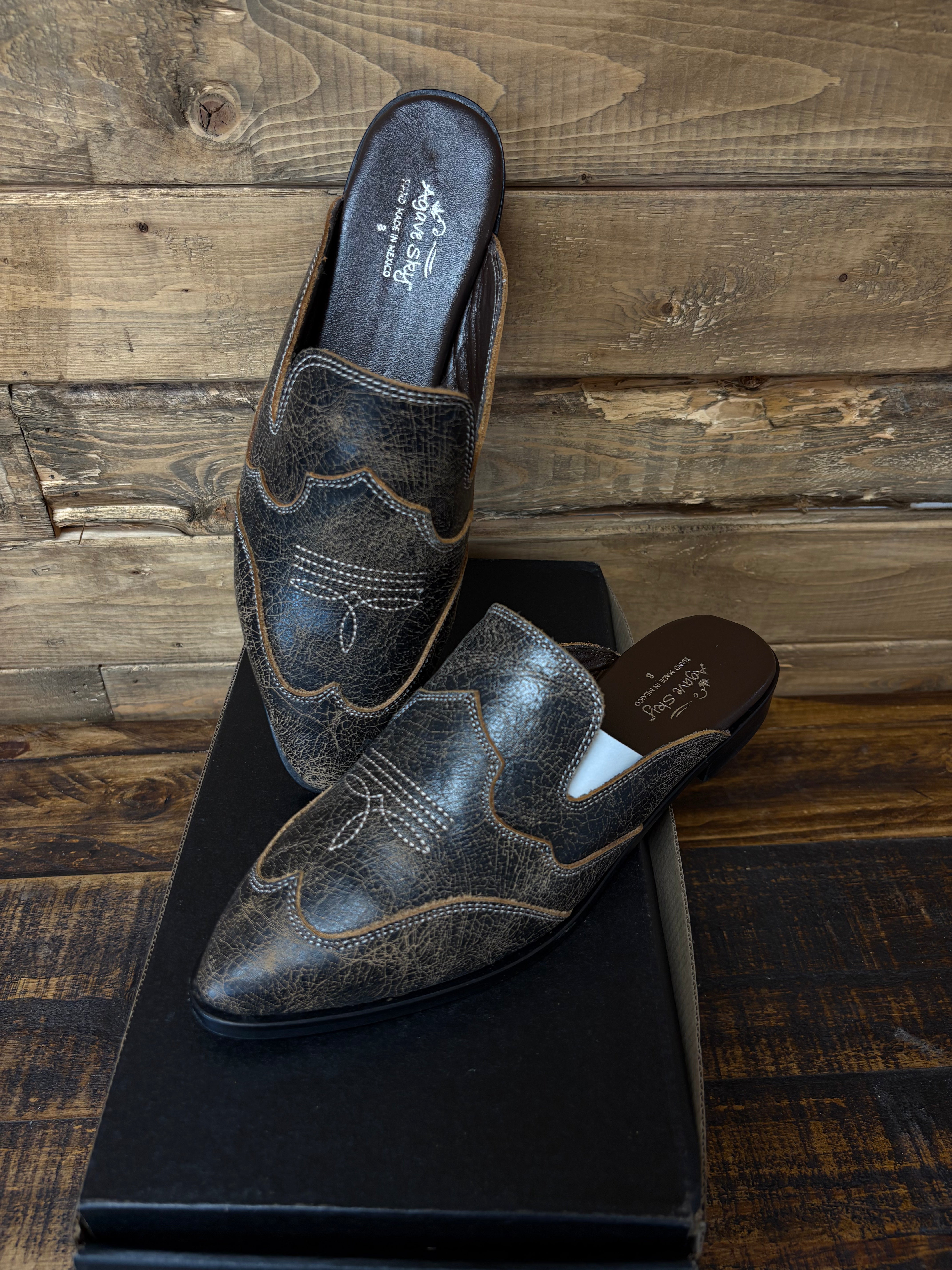 Boot Stitch Slip On Mules PREORDER