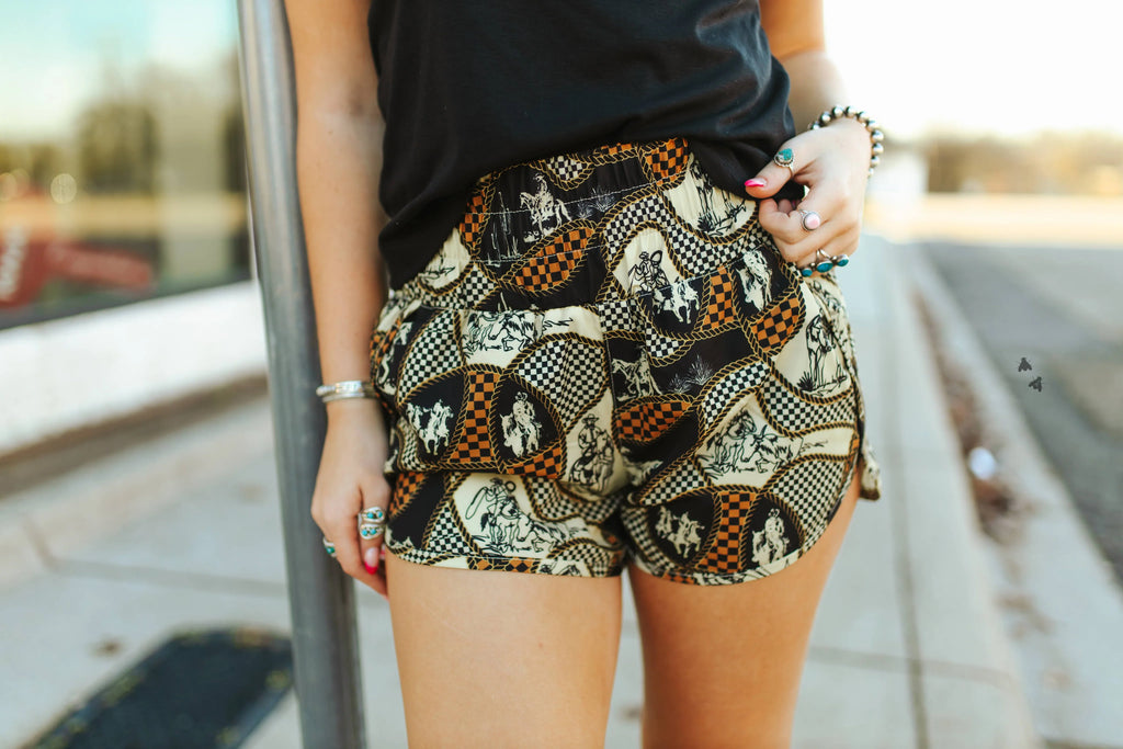 The Checkered Rodeo Shorts