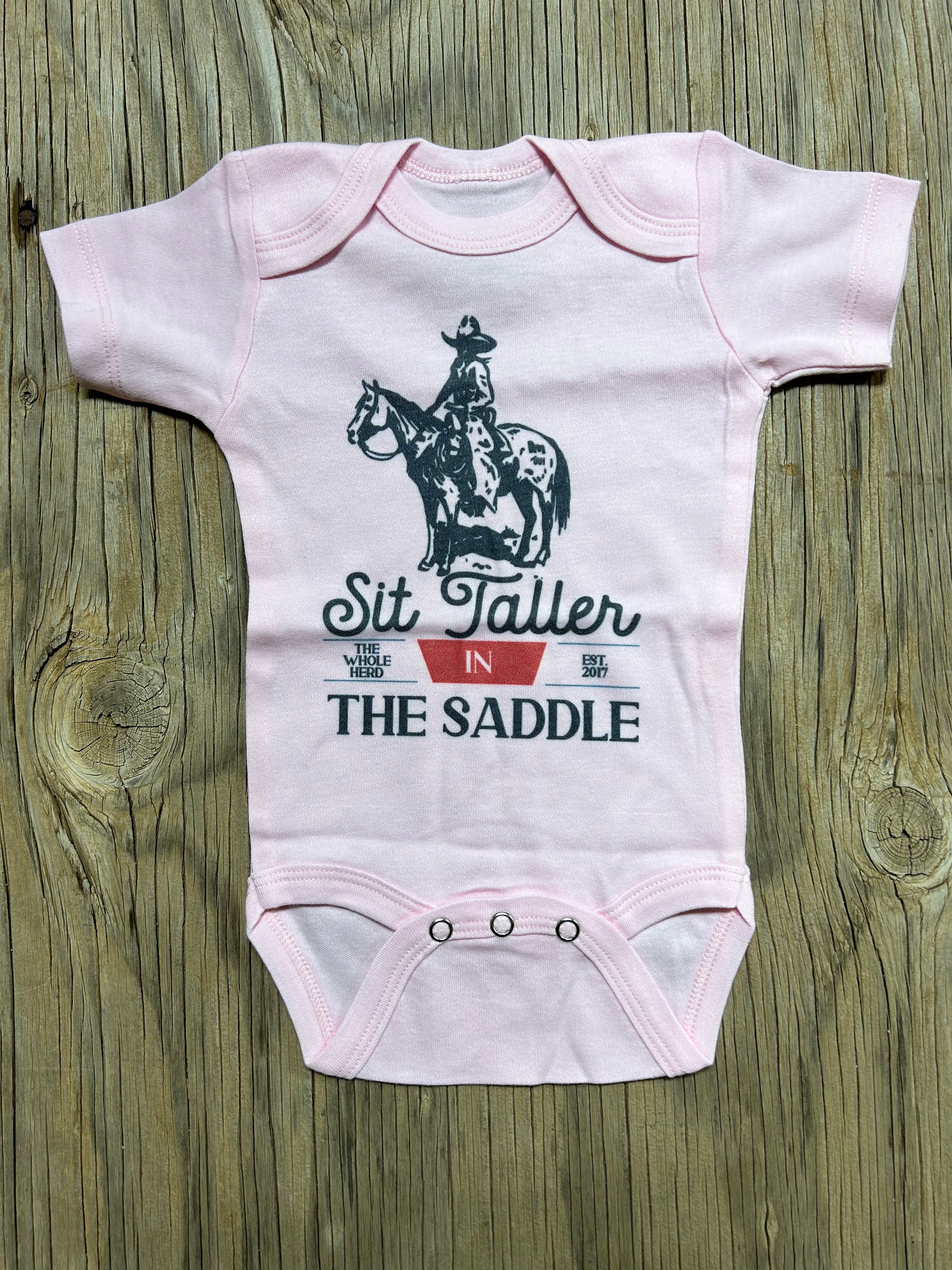 Cowkids Pink Sit Taller Onesie