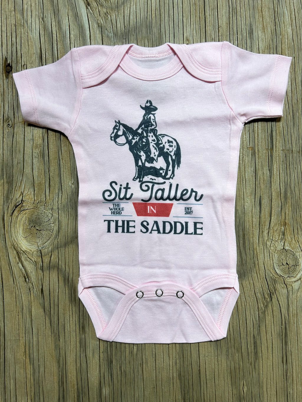 Cowkids Pink Sit Taller Onesie