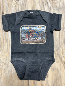 Cowkids Tiedown Onesie