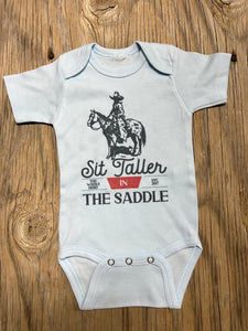 Cowkids Blue Sit Taller Onesie
