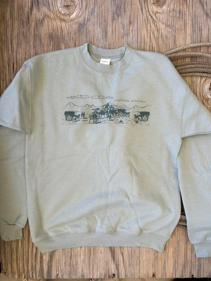 The Sage Cattle Drive Sweatshirt