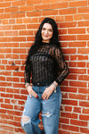 The Lariat Lace Top Black