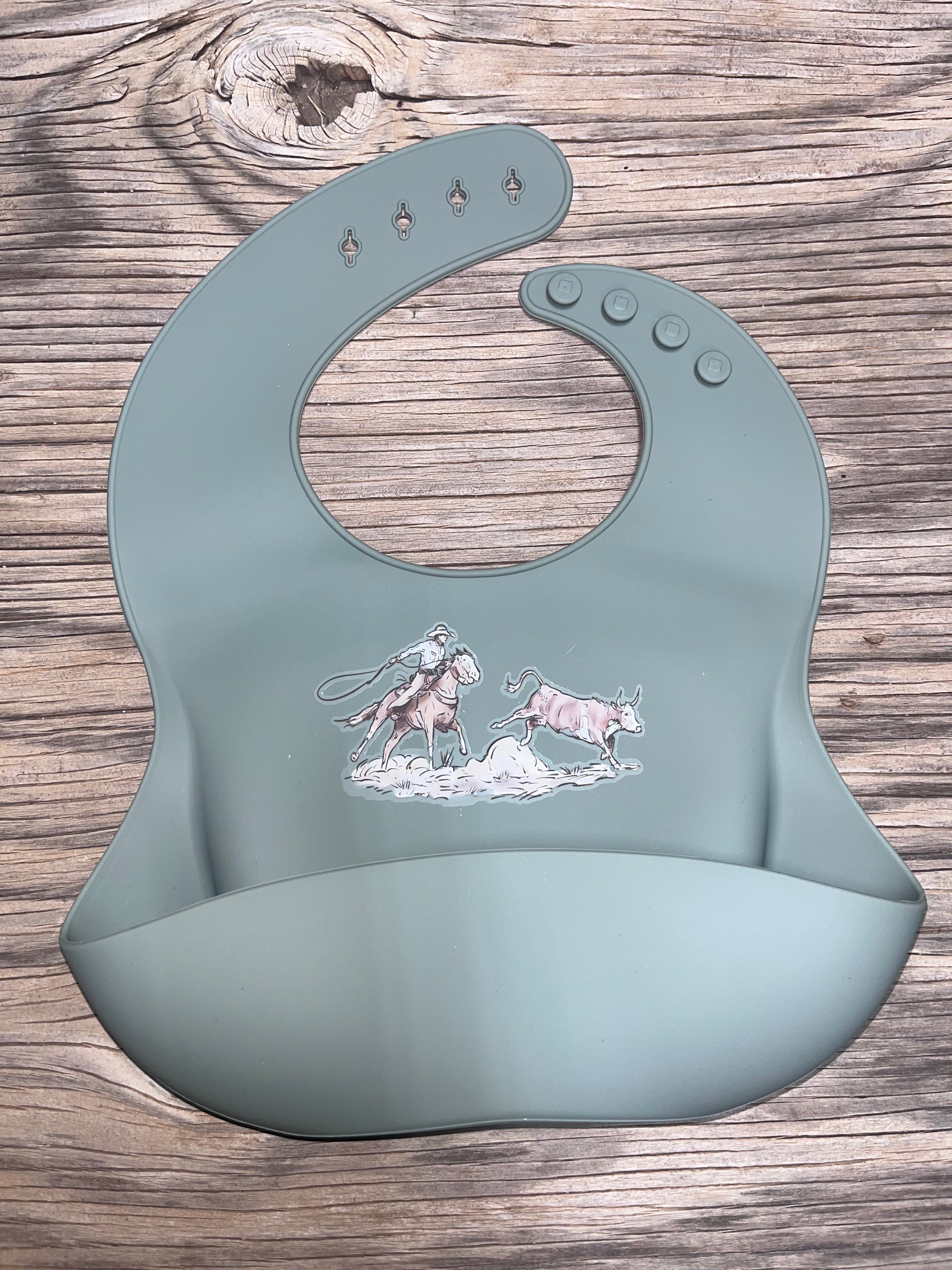 Cowkids Roping Silicone Bib