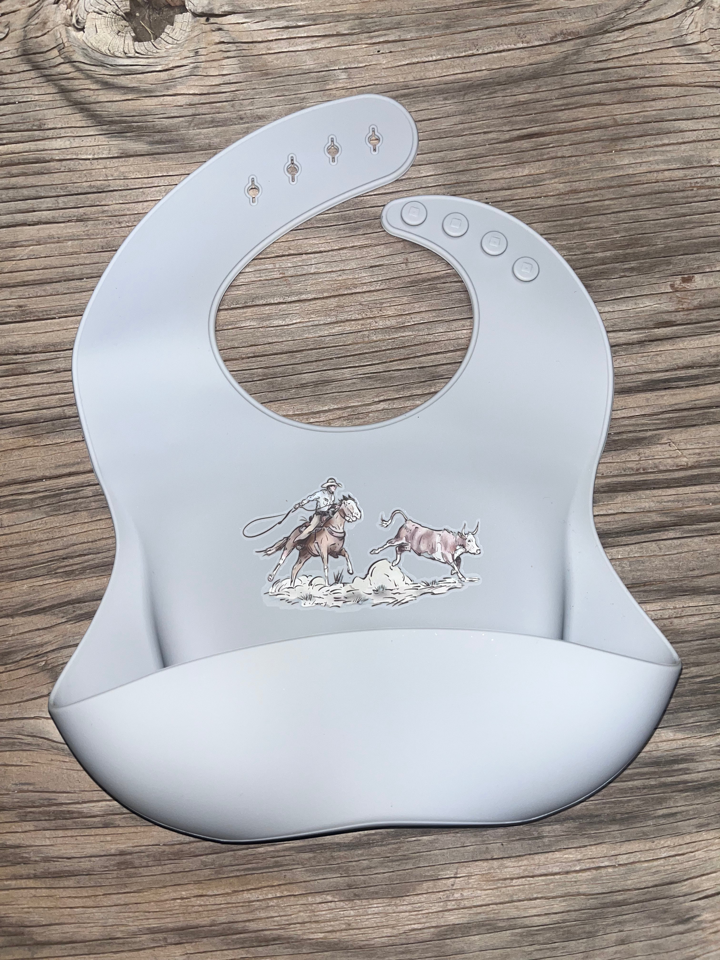 Cowkids Roping Silicone Bib