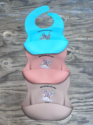 Cowkids Go Left Silicone Bib