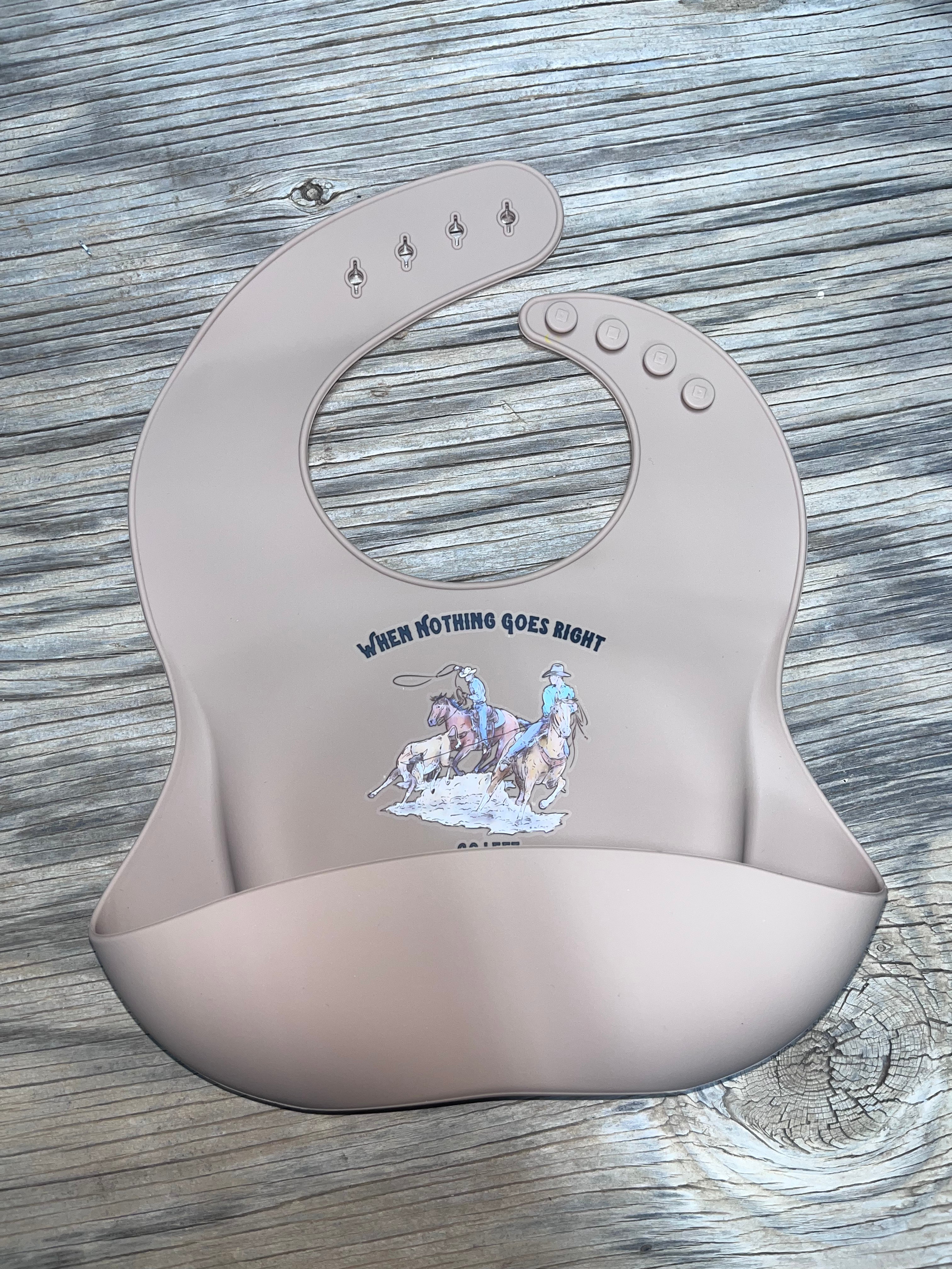 Cowkids Go Left Silicone Bib