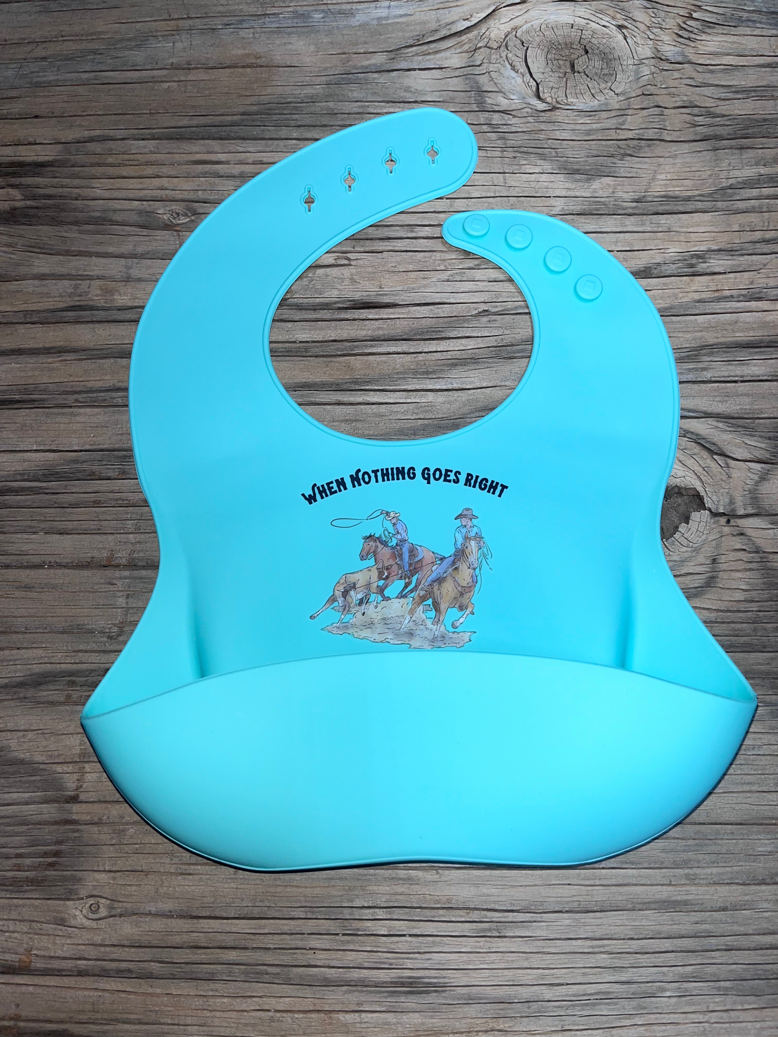 Cowkids Go Left Silicone Bib