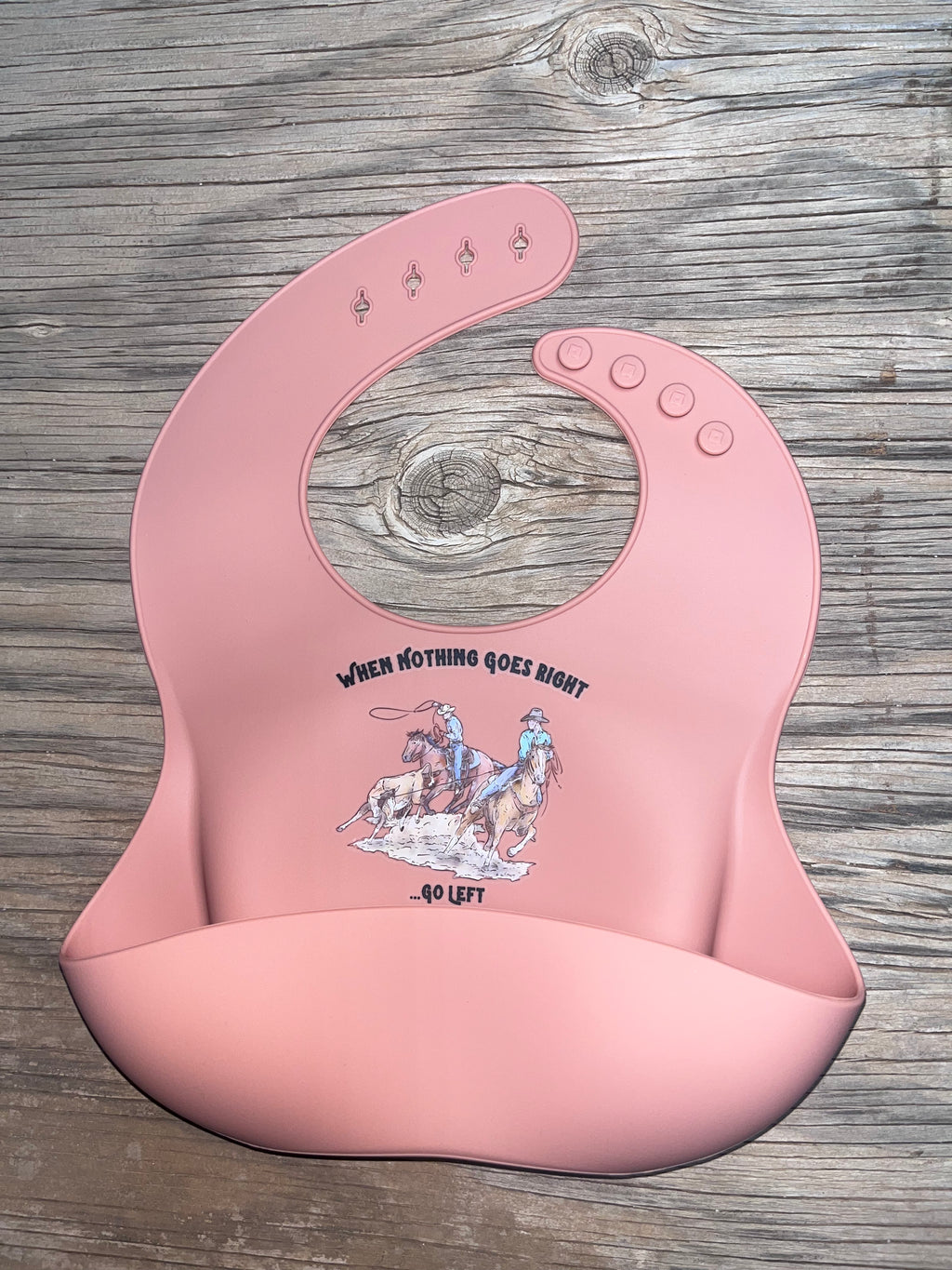 Cowkids Go Left Silicone Bib