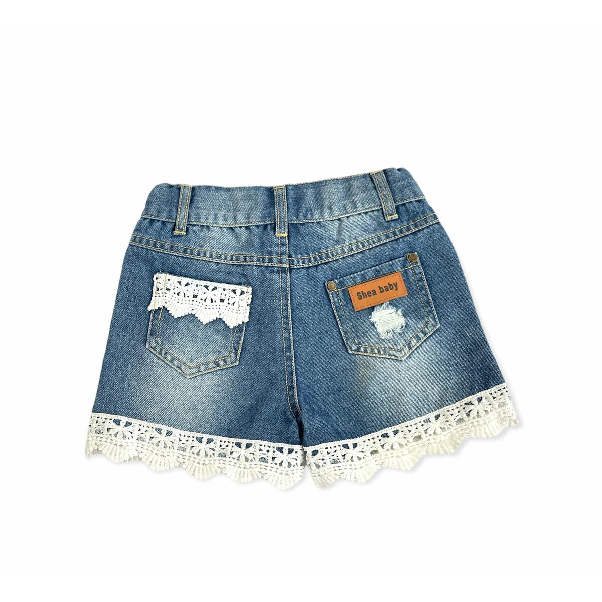 Cowkids Denim Lace Shorts