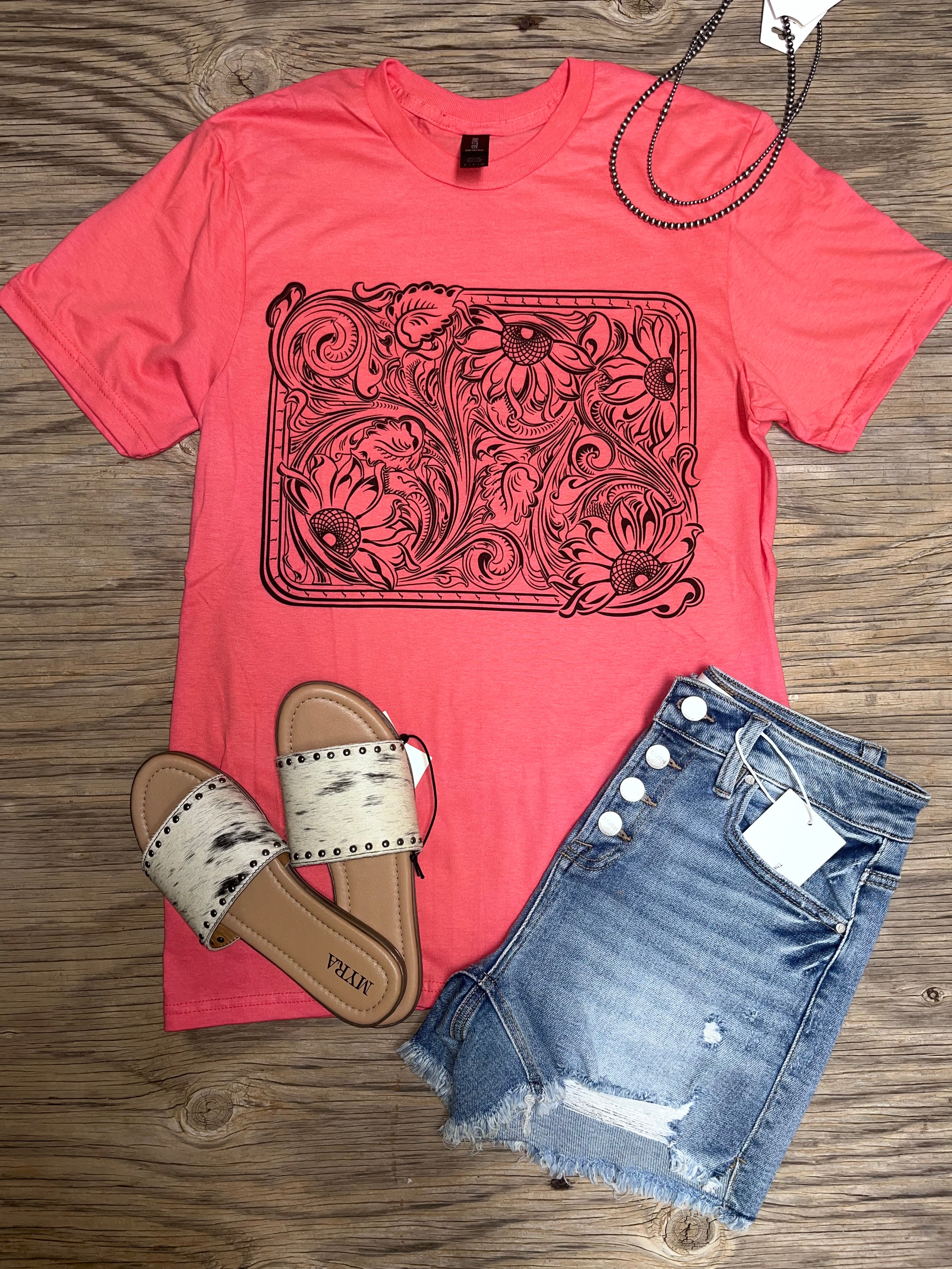 The Coral Tooled Tee