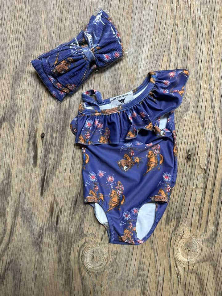 Cowkids 1 Piece Swim 3-6m
