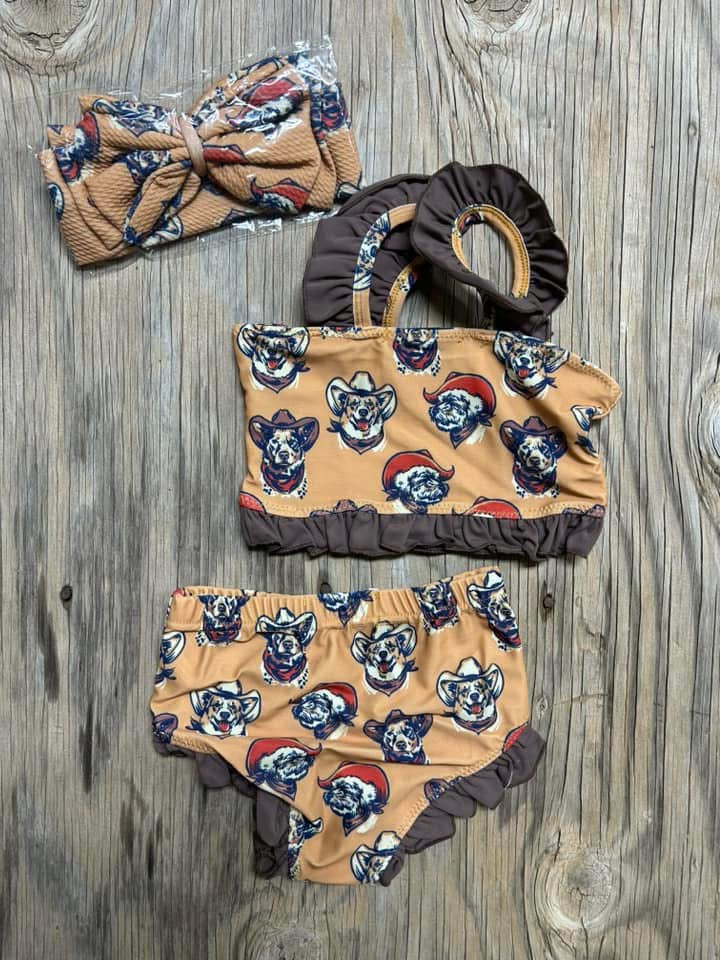 Cowkids Cow Dogs 2 Piece Swim