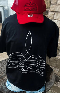 The Black Boot Stitch Tee