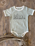 Cowkids Ribbed Cactus Onesie