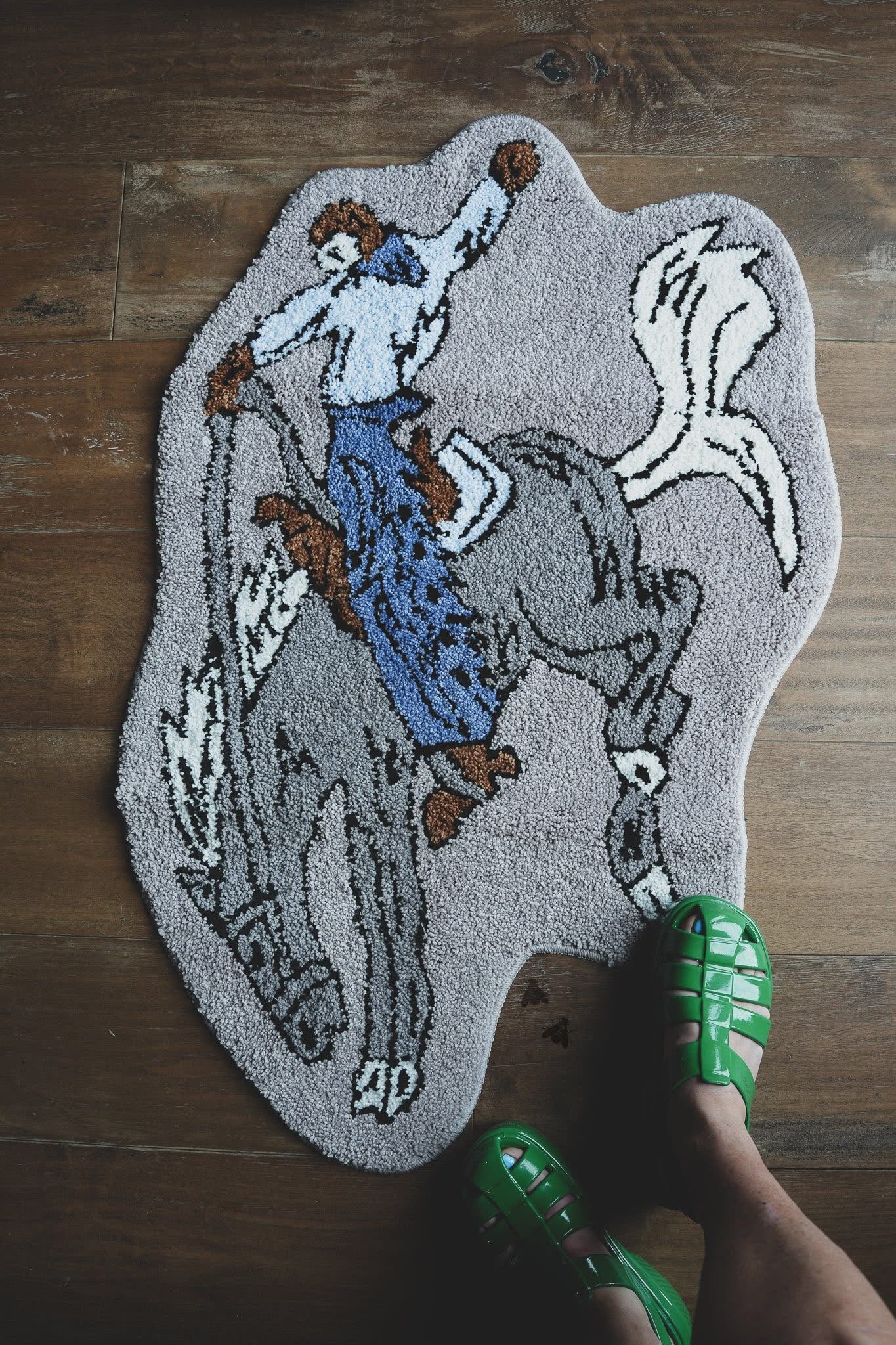 Western Plush Rugs Bronc