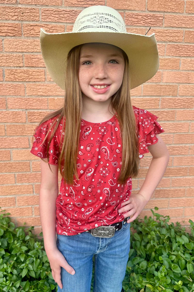 Cowkids Red Bandana Top