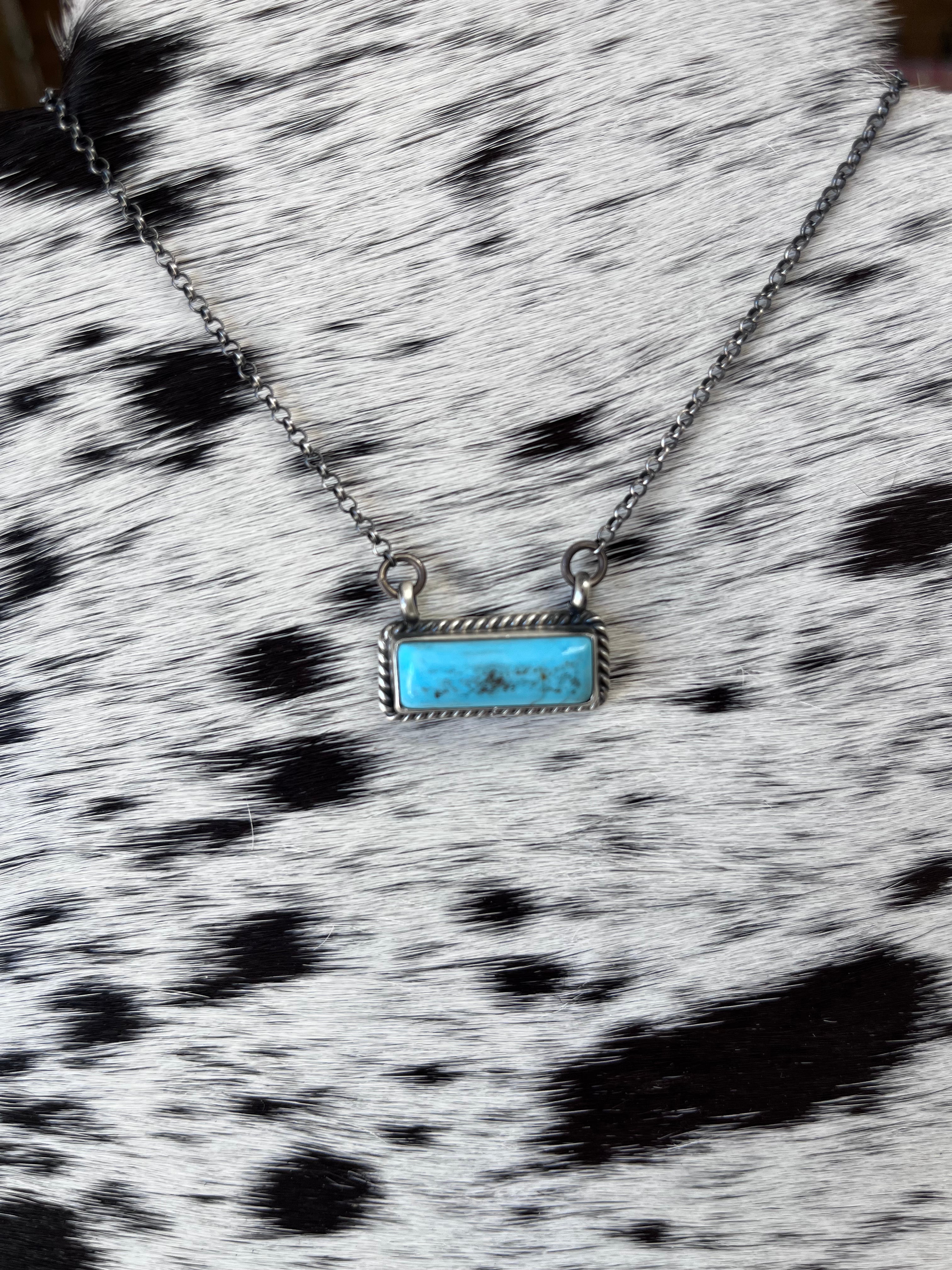 The Turquoise Mini Bar Necklace
