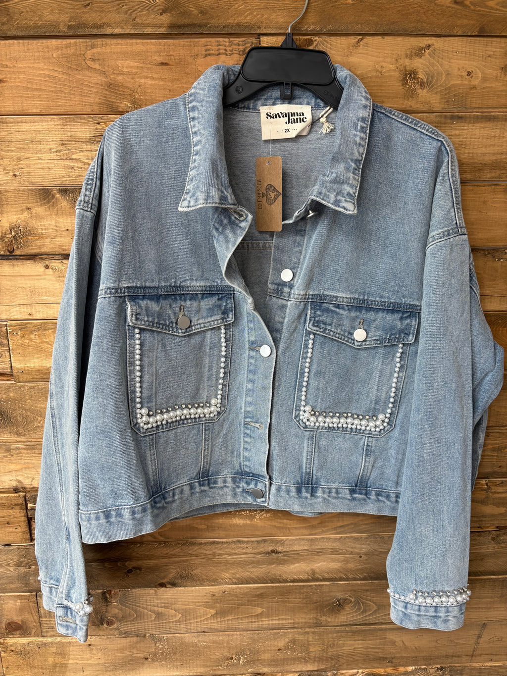 The Denim & Pearls Jacket (Plus)