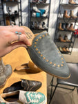 Grey Stitch Slip On Mules