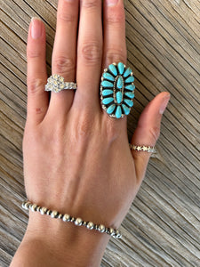 Turquoise Cluster Ring Medium