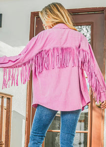 The Fringe Top Pink